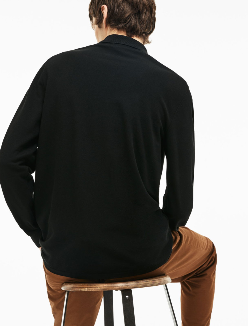 Lacoste Erkek Classic Fit Uzun Kollu Siyah Polo Lacoste Erkek Classic Fit Uzun Kollu Siyah Polo