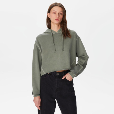 The Stay Line Lumi Pastoral Crop Kadın Yeşil Hoodie The Stay Line Lumi Pastoral Crop Kadın Yeşil Hoodie