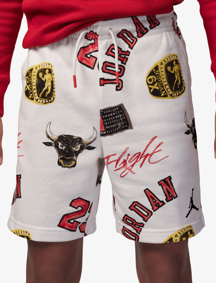 Jordan Essentials All-Over Printed Çocuk Beyaz Şort