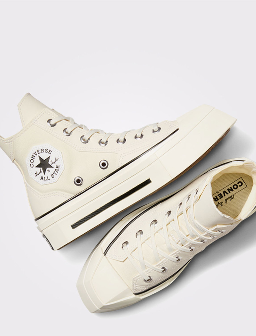 Converse Chuck 70 De Luxe Squared Unisex Krem Platform Sneaker Converse Chuck 70 De Luxe Squared Unisex Krem Platform Sneaker