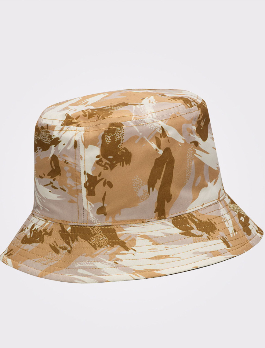 Converse Desenli Unisex Kahverengi Çift Taraflı Şapka Converse Desenli Unisex Kahverengi Çift Taraflı Şapka