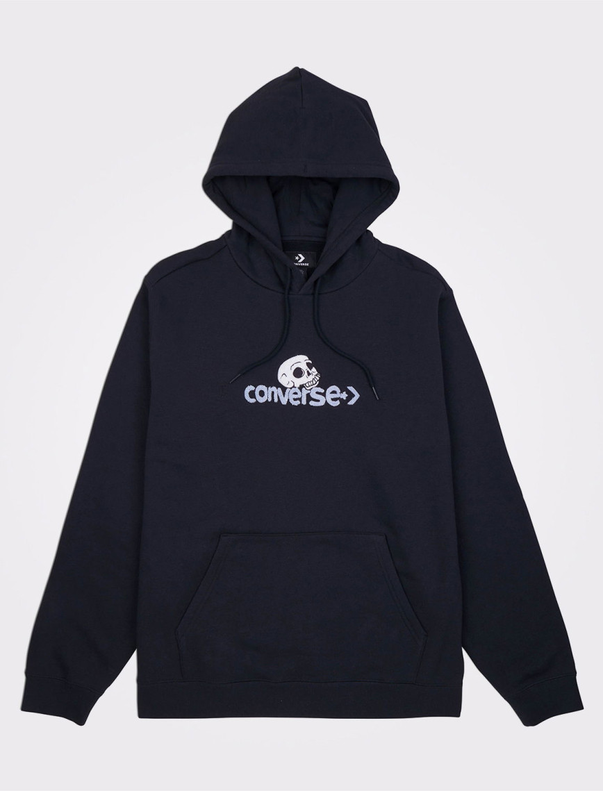 Converse Skull Erkek Siyah Hoodie Converse Skull Erkek Siyah Hoodie