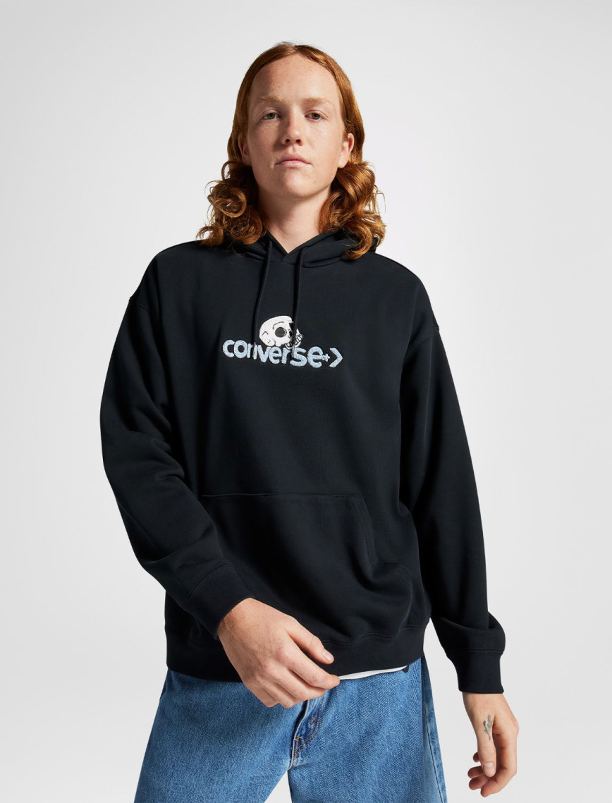 Converse Skull Erkek Siyah Hoodie Converse Skull Erkek Siyah Hoodie