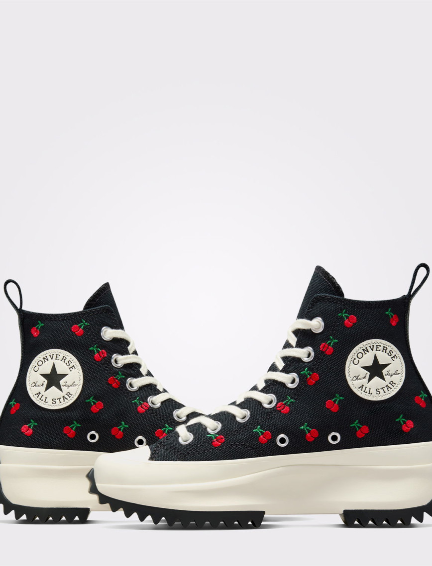 Converse Run Star Hike Platform Cherries Unisex Siyah Sneaker Converse Run Star Hike Platform Cherries Unisex Siyah Sneaker