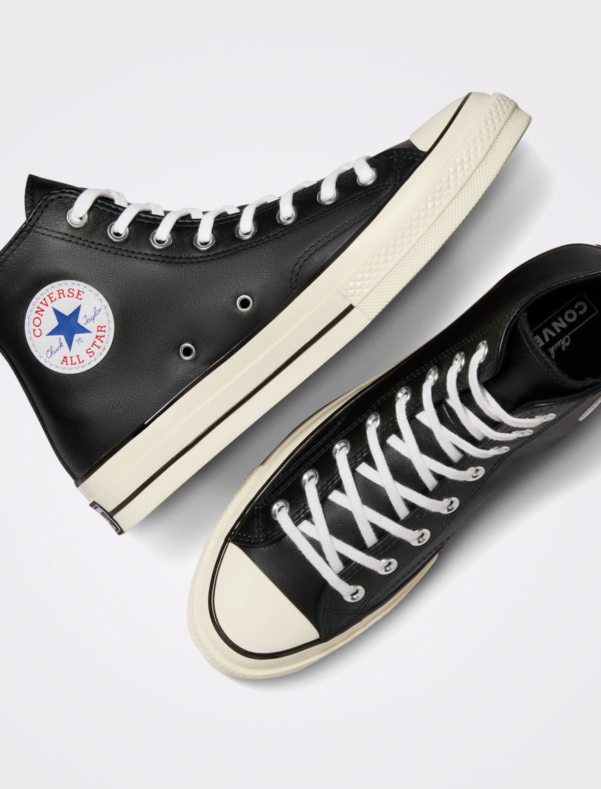 Converse Chuck 70 Unisex Siyah Deri Sneaker Converse Chuck 70 Unisex Siyah Deri Sneaker