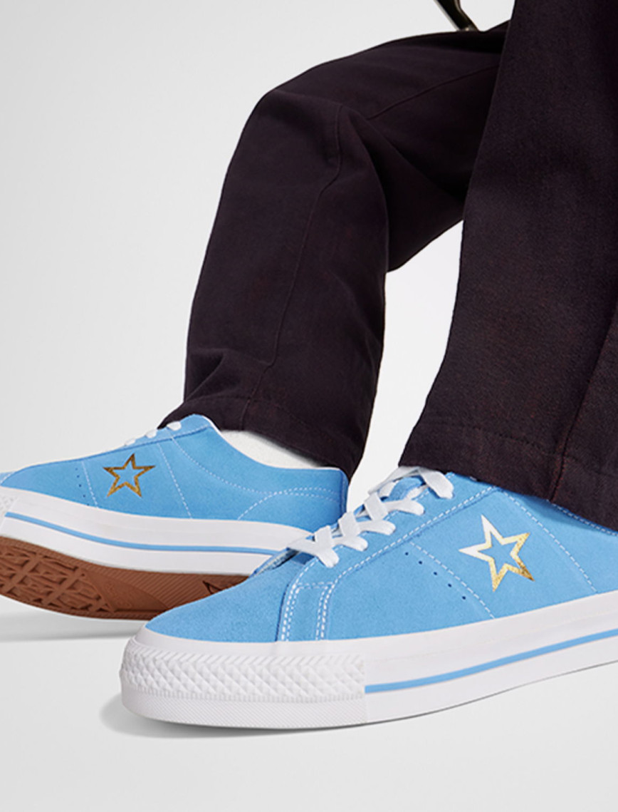 Converse Cons One Star Pro Unisex Mavi Süet Sneaker Converse Cons One Star Pro Unisex Mavi Süet Sneaker