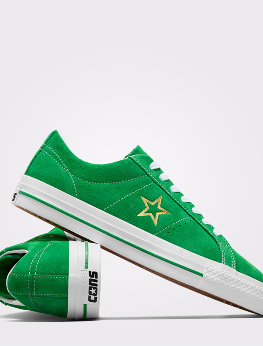 Converse Cons One Star Pro Suede Unisex Yeşil Sneaker Converse Cons One Star Pro Suede Unisex Yeşil Sneaker