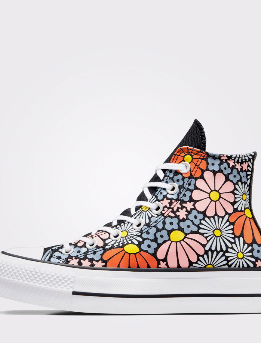 Converse Chuck Taylor All Star Lift Platform Floral Kadın Siyah Sneaker Converse Chuck Taylor All Star Lift Platform Floral Kadın Siyah Sneaker