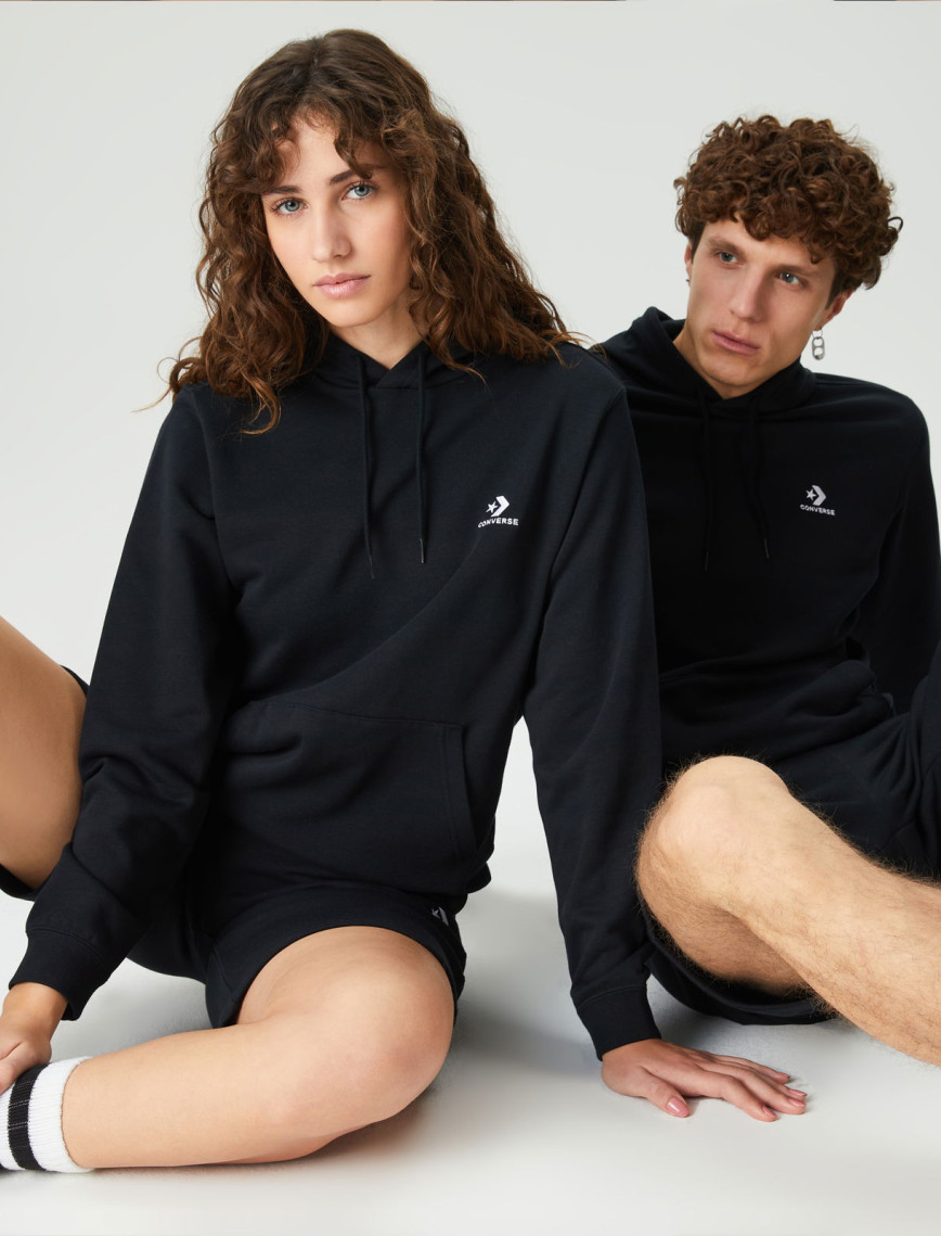 Converse Go-To Unisex Siyah Hoodie Converse Go-To Unisex Siyah Hoodie