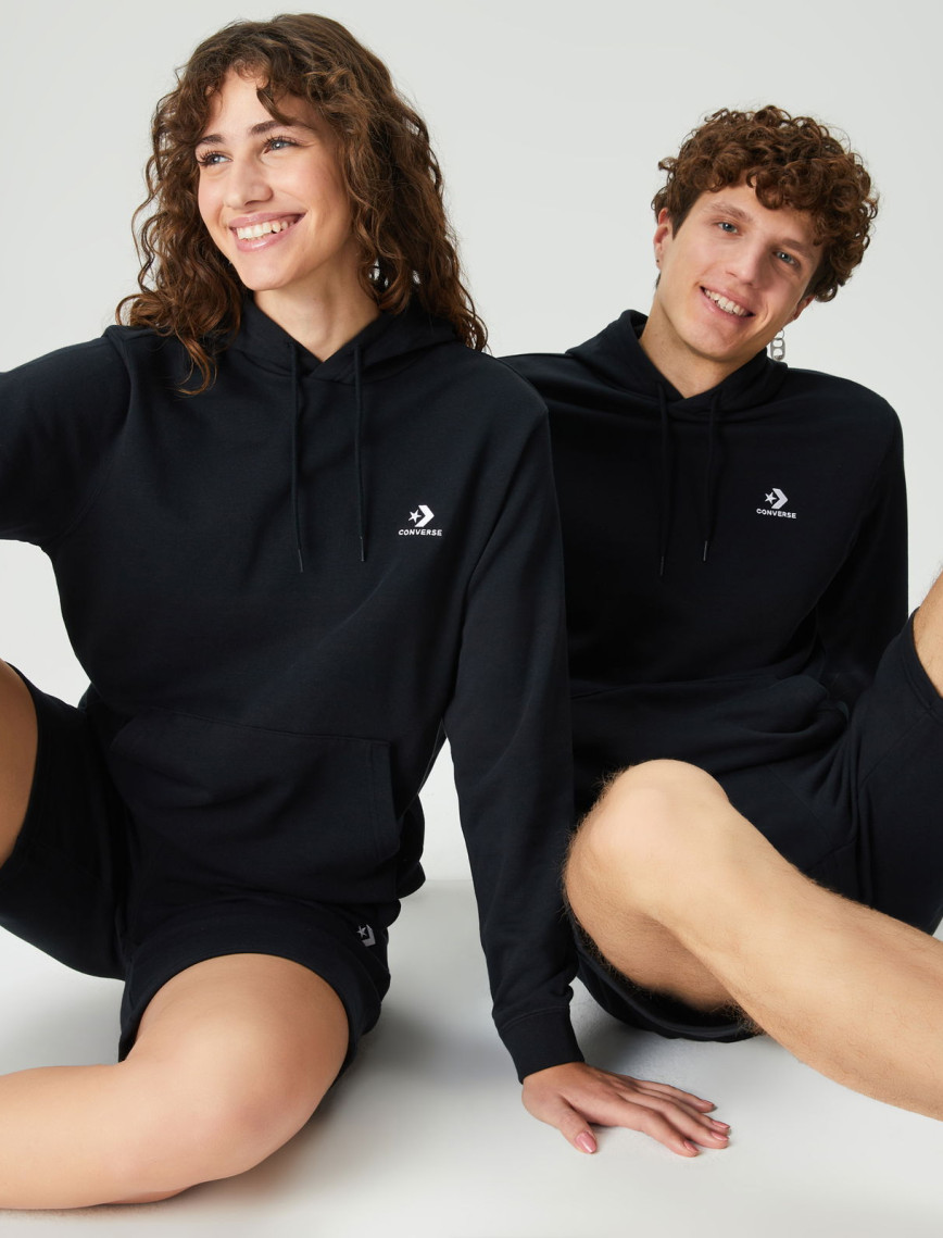 Converse Go-To Unisex Siyah Hoodie Converse Go-To Unisex Siyah Hoodie