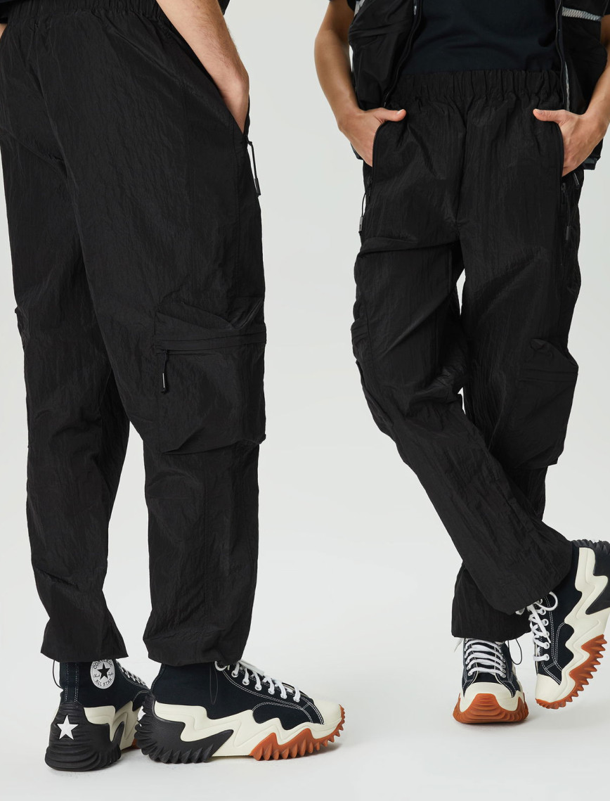 Rains Kano Regular Unisex Siyah Pantolon Rains Kano Regular Unisex Siyah Pantolon