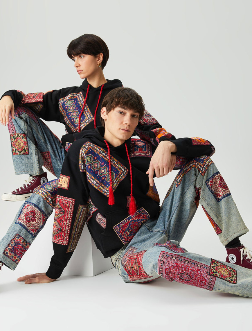 Les Benjamins Market Unisex Siyah Hoodie Les Benjamins Market Unisex Siyah Hoodie