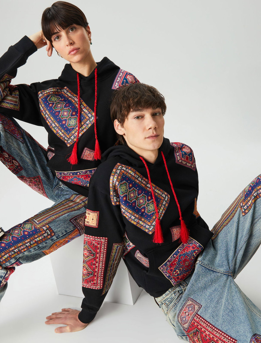 Les Benjamins Market Unisex Siyah Hoodie Les Benjamins Market Unisex Siyah Hoodie