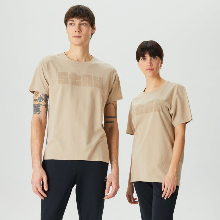 The Stay Line Ghost Print Unisex Bej T-Shirt The Stay Line Ghost Print Unisex Bej T-Shirt