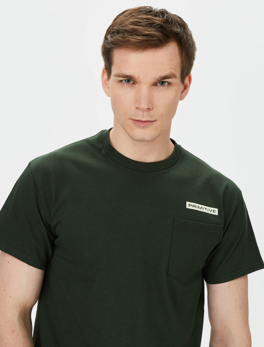 Primitive Cosmopolitan Pocket Erkek Yeşil T-Shirt Primitive Cosmopolitan Pocket Erkek Yeşil T-Shirt