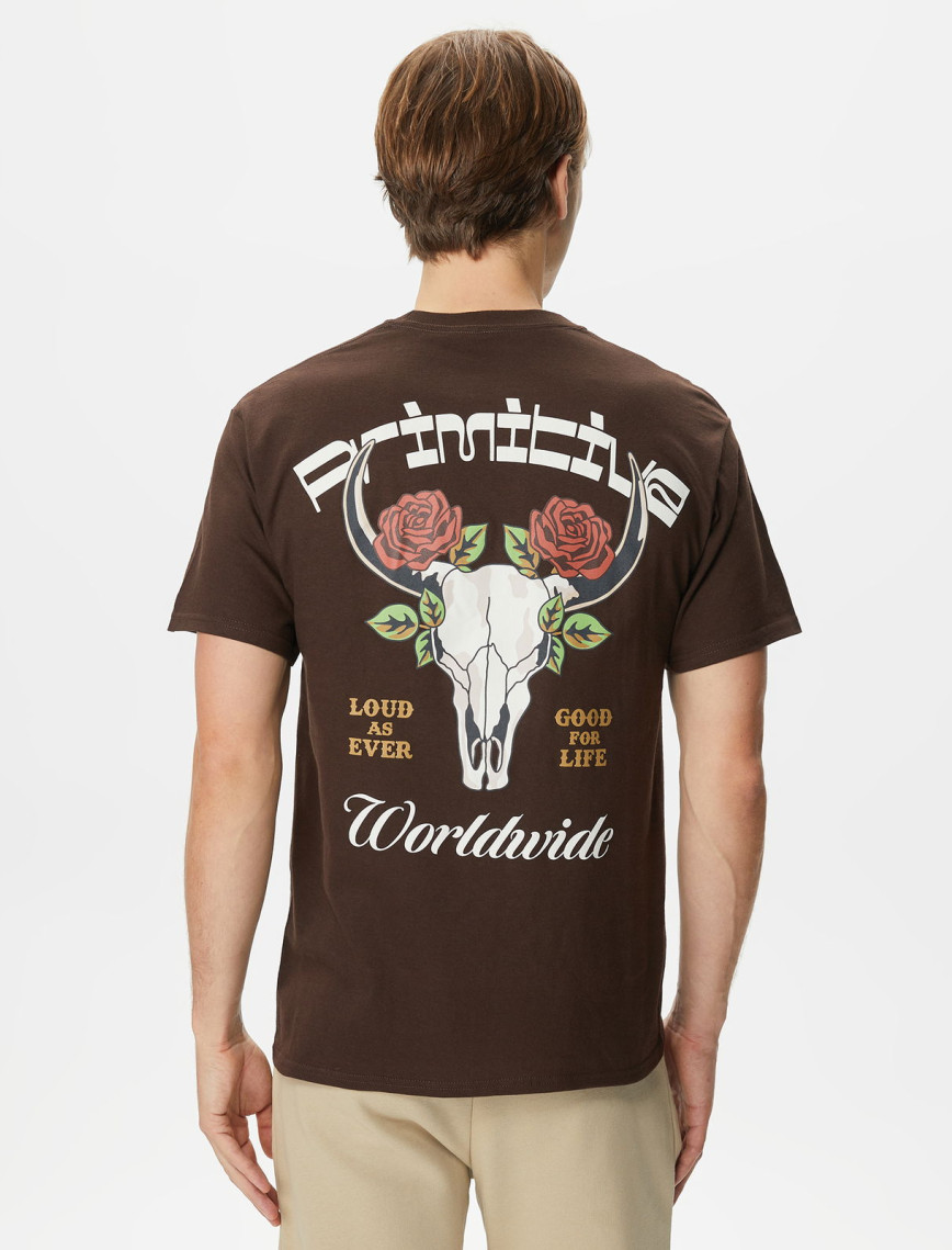 Primitive Badlands HW Erkek Kahverengi T-Shirt Primitive Badlands HW Erkek Kahverengi T-Shirt