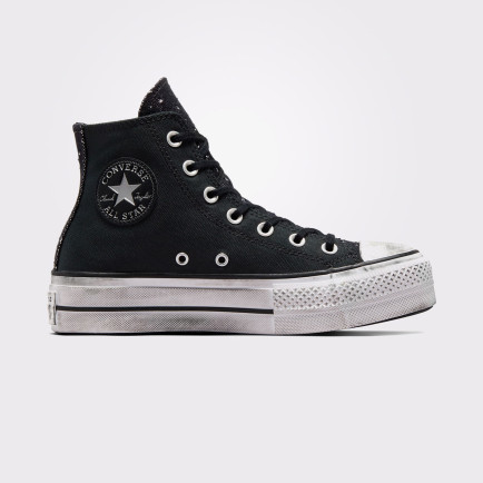 Converse Chuck Taylor All Star Lift Chrome Kadın Siyah Platform Sneaker Converse Chuck Taylor All Star Lift Chrome Kadın Siyah Platform Sneaker