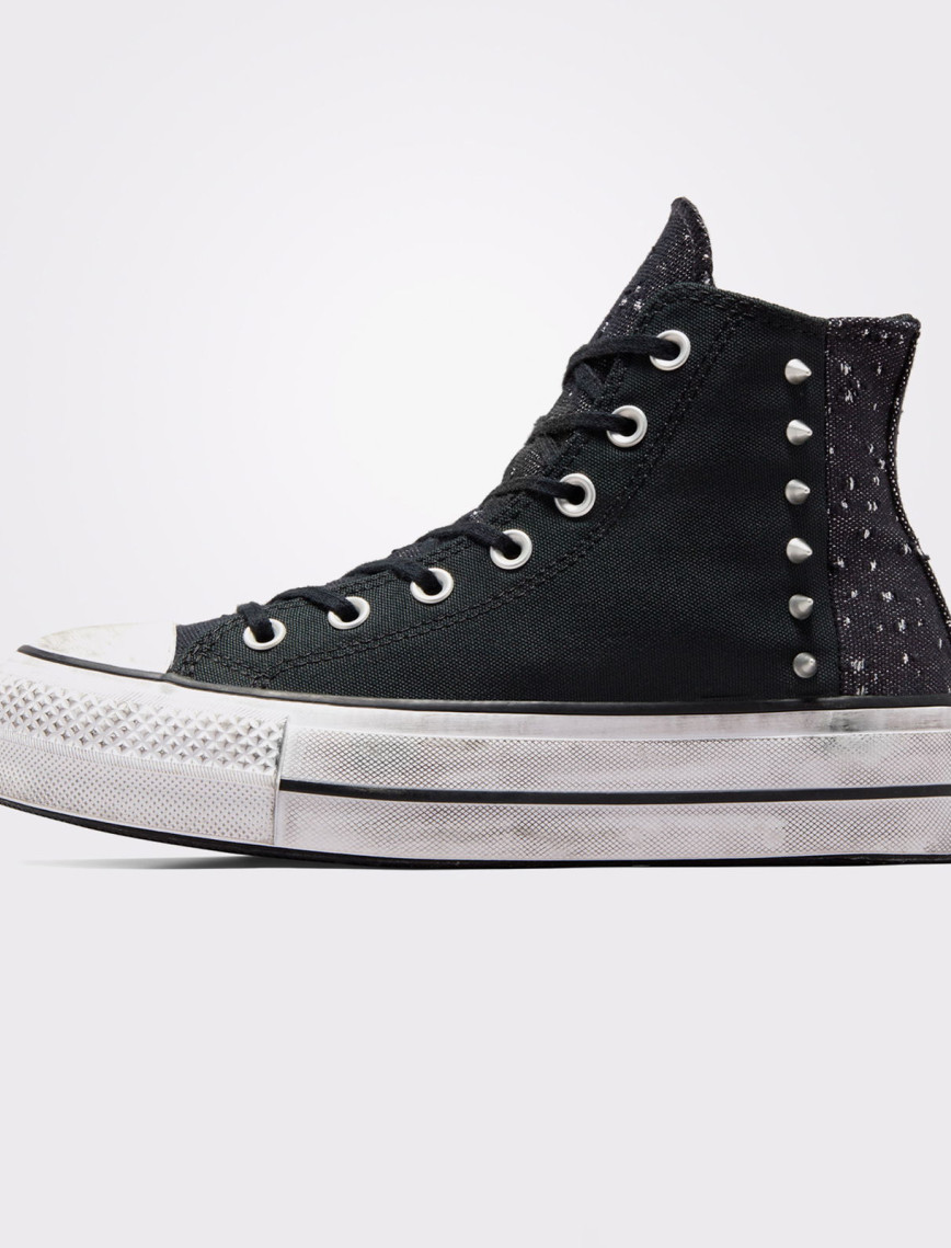 Converse Chuck Taylor All Star Lift Chrome Kadın Siyah Platform Sneaker Converse Chuck Taylor All Star Lift Chrome Kadın Siyah Platform Sneaker