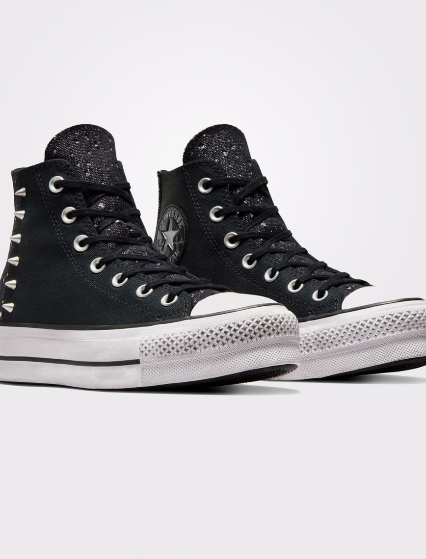 Converse Chuck Taylor All Star Lift Chrome Kadın Siyah Platform Sneaker Converse Chuck Taylor All Star Lift Chrome Kadın Siyah Platform Sneaker