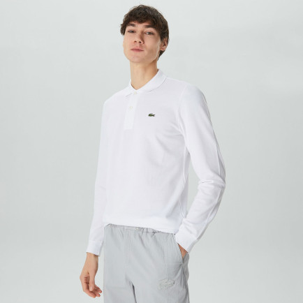 Lacoste Erkek Classic Fit Uzun Kollu Beyaz Polo Lacoste Erkek Classic Fit Uzun Kollu Beyaz Polo