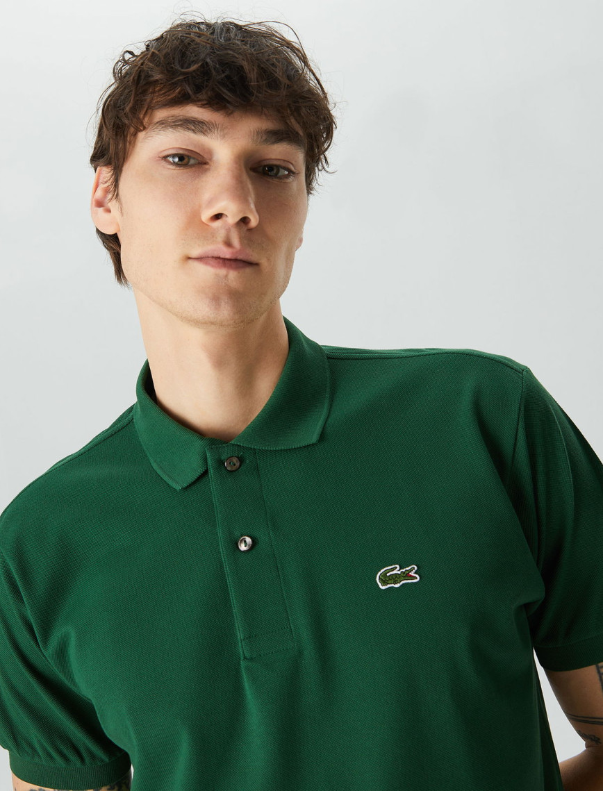 Lacoste L.12.12 Erkek Classic Fit Yeşil Polo Lacoste L.12.12 Erkek Classic Fit Yeşil Polo