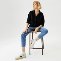 Lacoste Kadın Regular Fit Truvakar Kollu V Yaka Siyah Bluz Lacoste Kadın Regular Fit Truvakar Kollu V Yaka Siyah Bluz