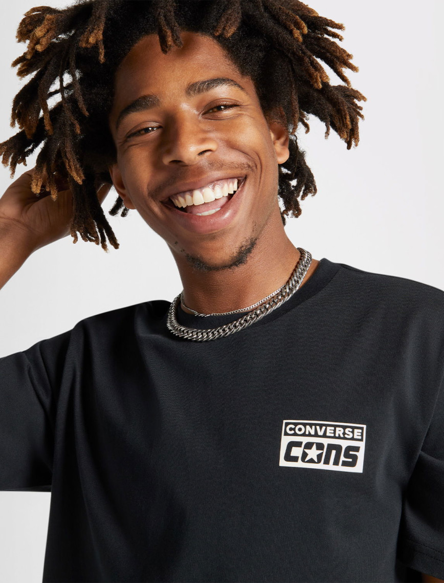 Converse Erkek Grafik Baskılı Siyah T-Shirt Converse Erkek Grafik Baskılı Siyah T-Shirt