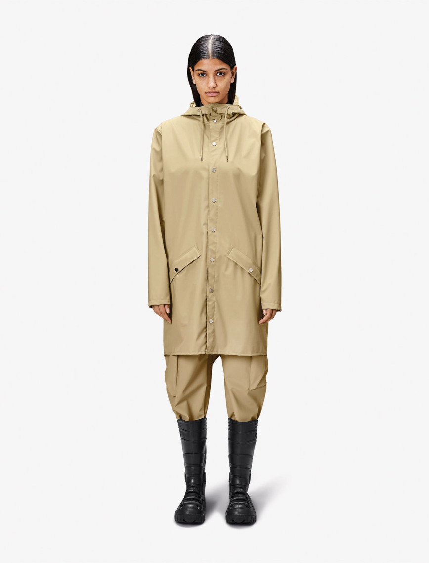 Rains Long Unisex Bej Yağmurluk Rains Long Unisex Bej Yağmurluk