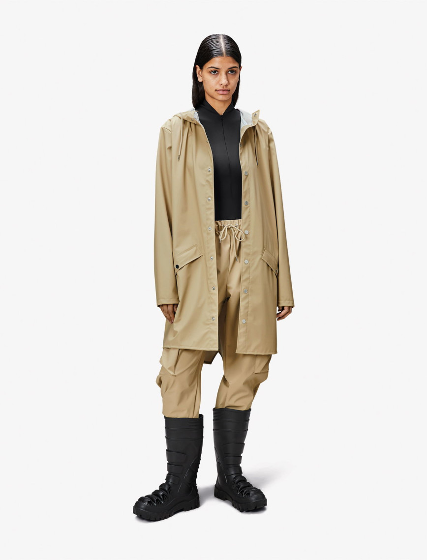 Rains Long Unisex Bej Yağmurluk Rains Long Unisex Bej Yağmurluk