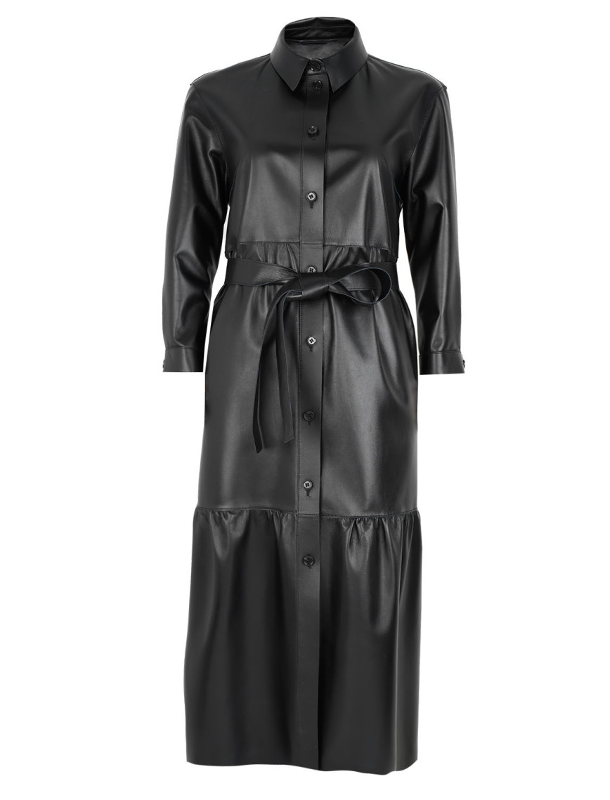 Blinda Siyah Kadın Deri Elbise Blinda Siyah Kadın Deri Elbise