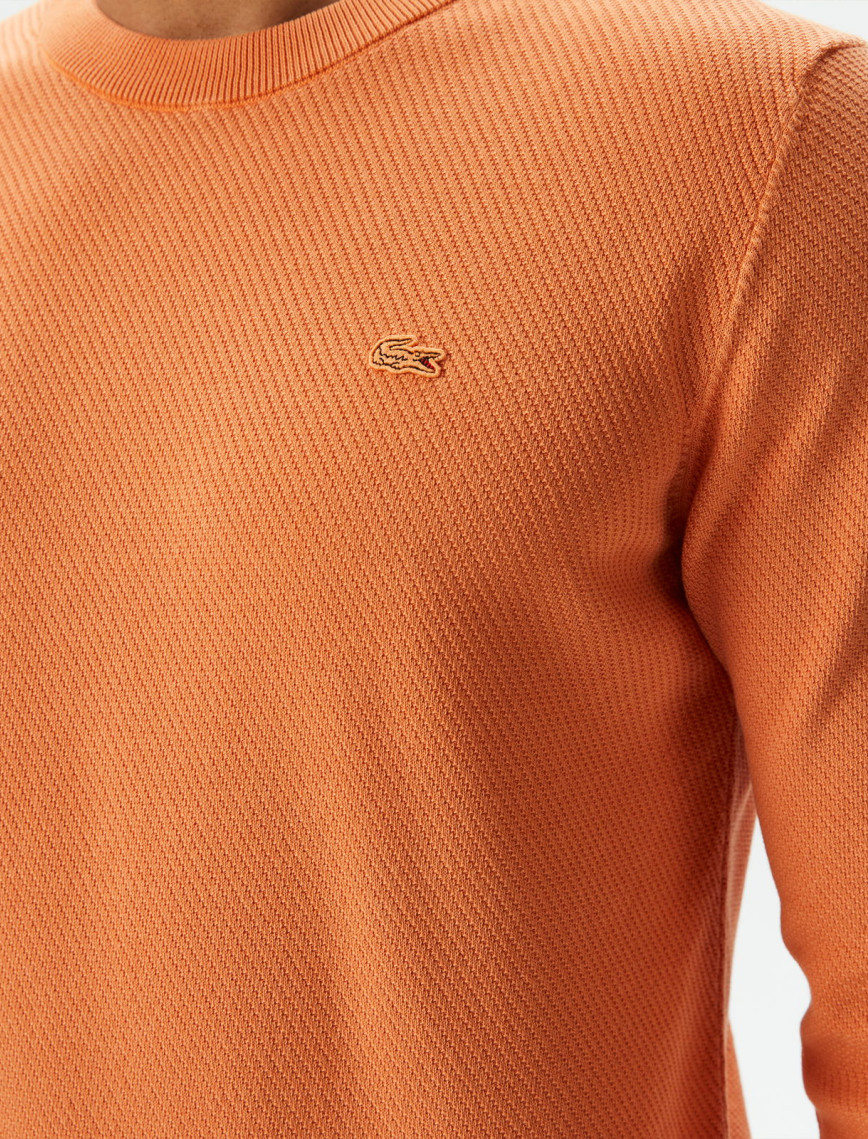 Lacoste Erkek Regular Fit Bisiklet Yaka Turuncu Kazak