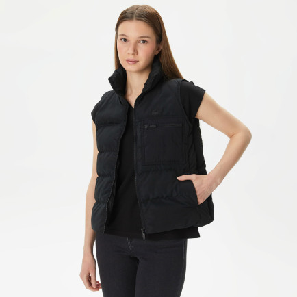 Lacoste Kadın Dik Yaka Kapitone Siyah Yelek Lacoste Kadın Dik Yaka Kapitone Siyah Yelek