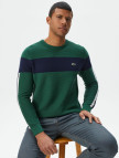 Lacoste Erkek Regular Fit Bisiklet Yaka Renk Bloklu Yeşil Kazak Lacoste Erkek Regular Fit Bisiklet Yaka Renk Bloklu Yeşil Kazak