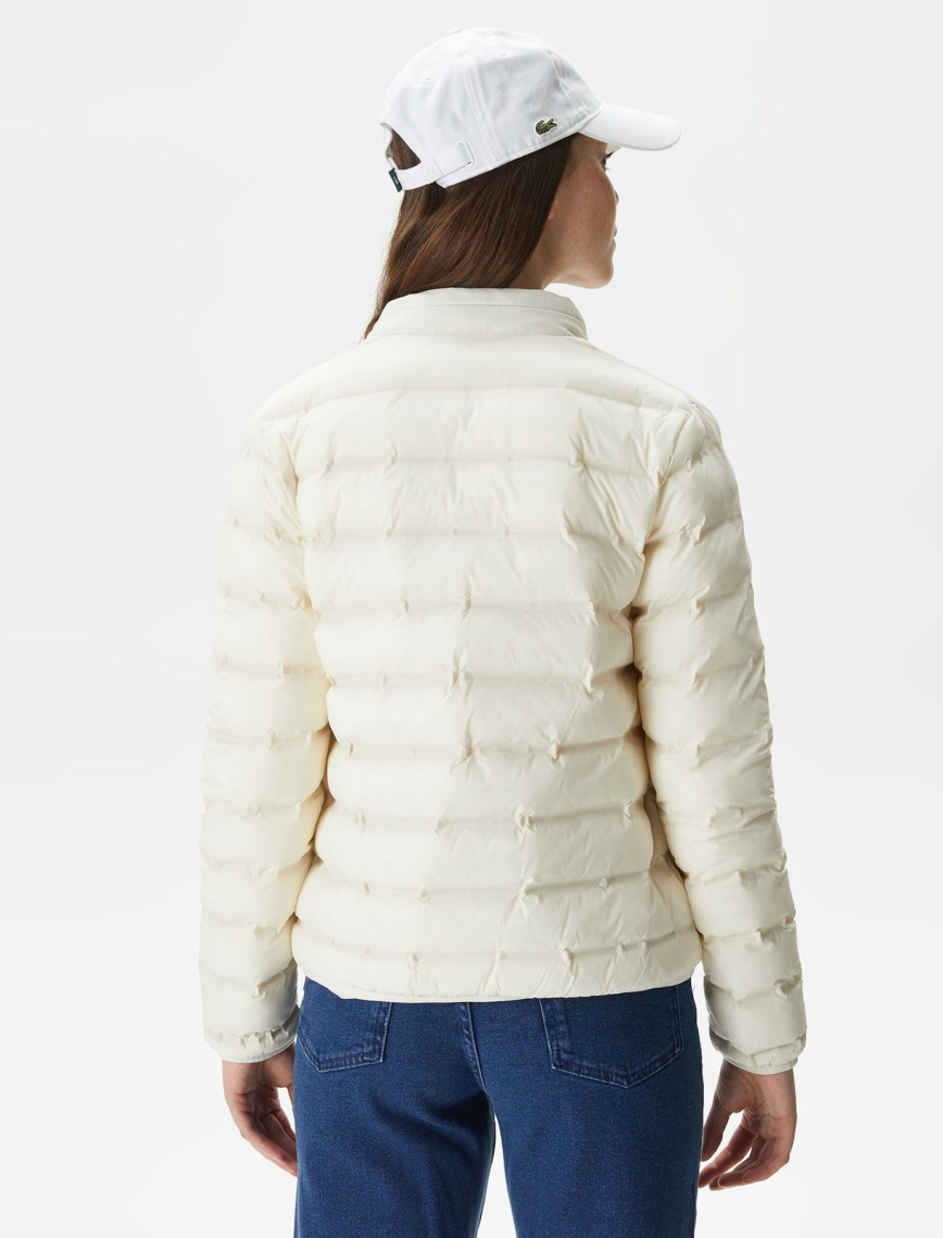 Lacoste Kadın Dik Yaka Kapitone Beyaz Mont Lacoste Kadın Dik Yaka Kapitone Beyaz Mont