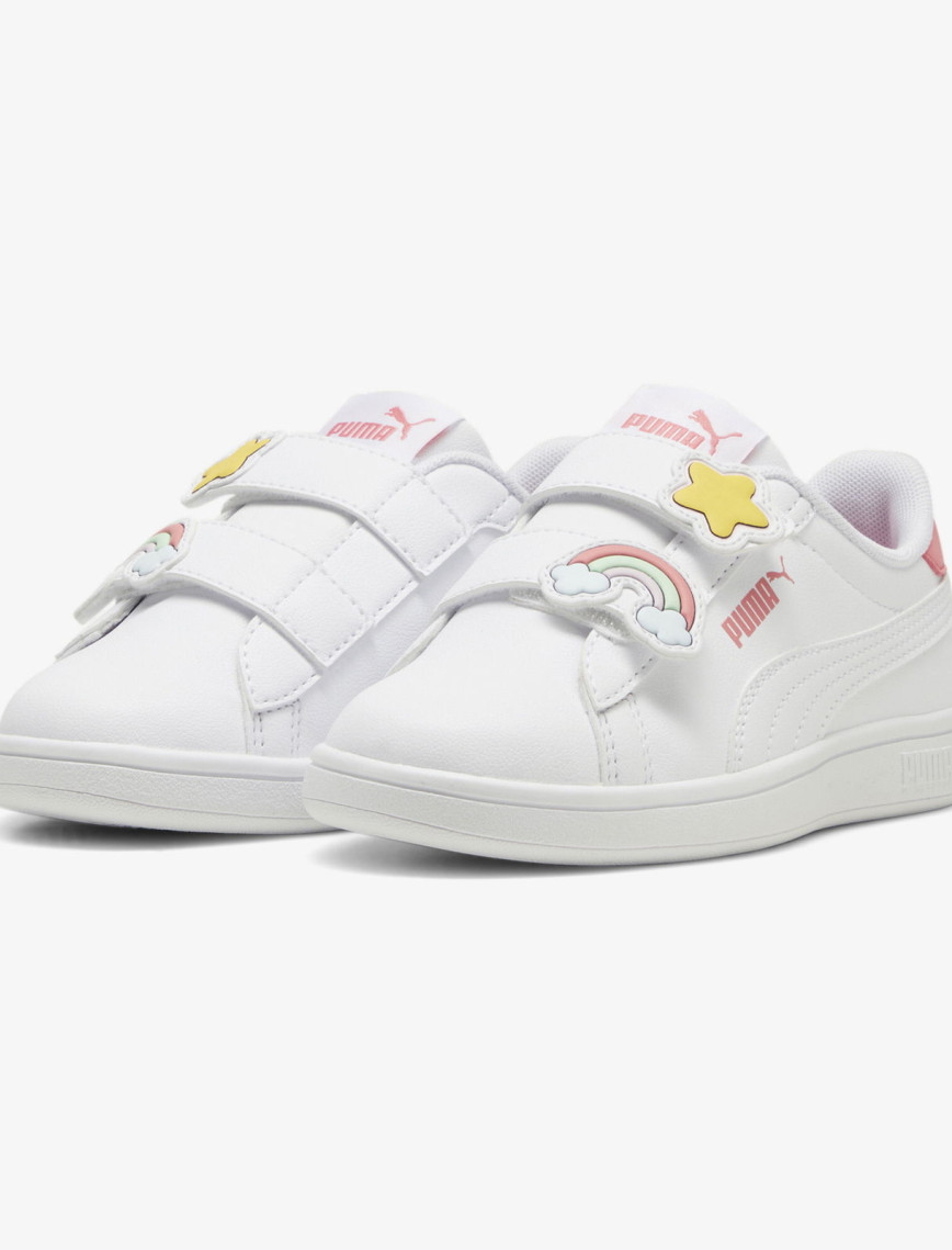 Puma Smash 3.0 Badges Çocuk Beyaz Spor Ayakkabı Puma Smash 3.0 Badges Çocuk Beyaz Spor Ayakkabı