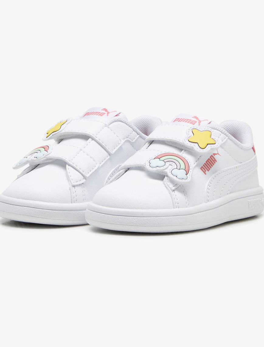 Puma Smash 3.0 Badges Bebek Beyaz Spor Ayakkabı Puma Smash 3.0 Badges Bebek Beyaz Spor Ayakkabı