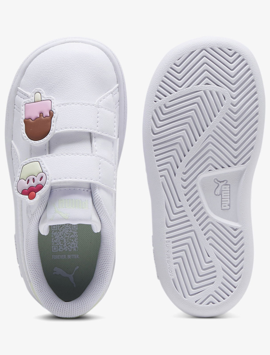 Puma Smash 3.0 Badges Bebek Beyaz Spor Ayakkabı Puma Smash 3.0 Badges Bebek Beyaz Spor Ayakkabı