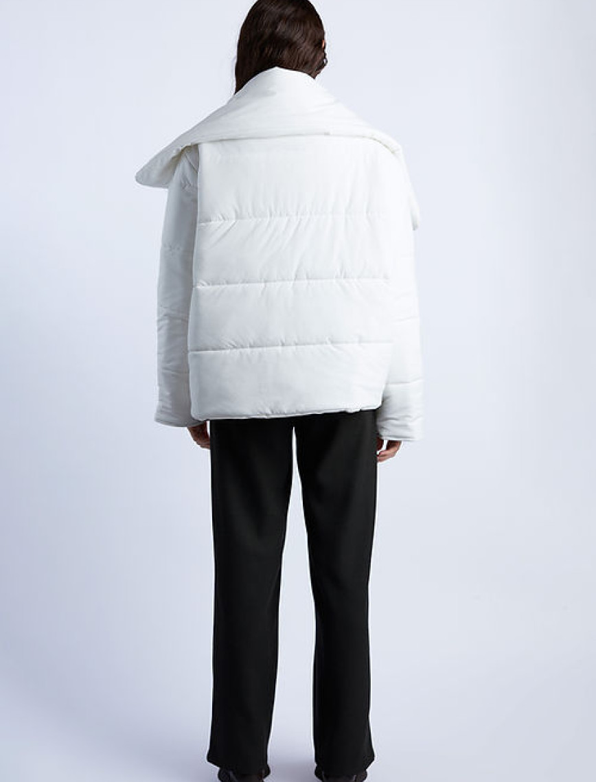 Wabi Sabi Kadın Beyaz Cozy Asimetrik Mont Wabi Sabi Kadın Beyaz Cozy Asimetrik Mont