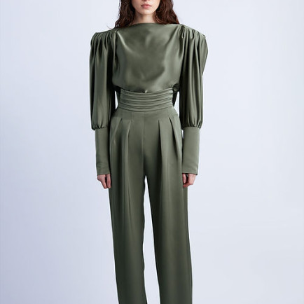 Wabi Sabi Kadın Haki Vatkalı MBÇ Top Wabi Sabi Kadın Haki Vatkalı MBÇ Top