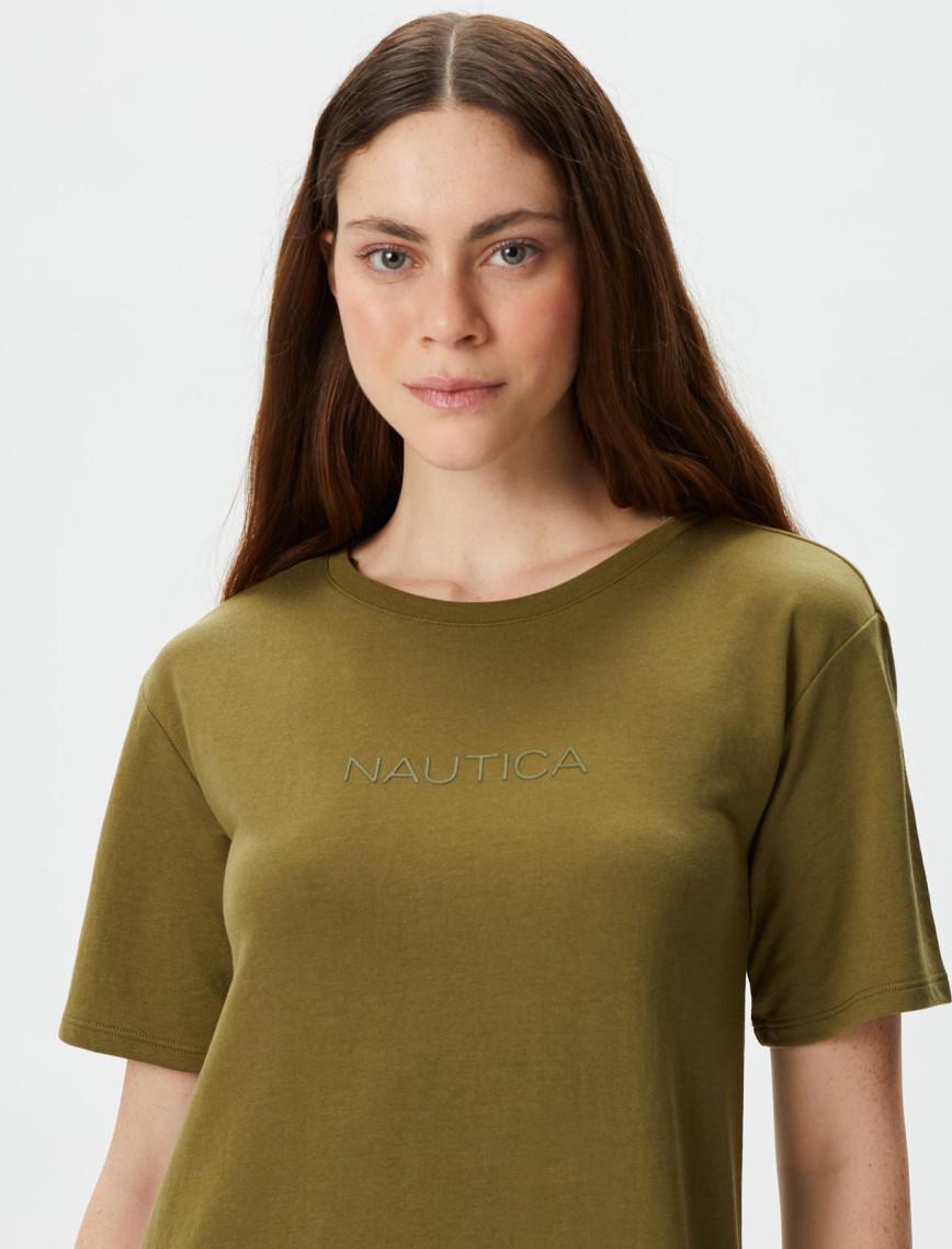 Nautica Kadın Yeşil Relaxed Fit Kısa Kollu Elbise Nautica Kadın Yeşil Relaxed Fit Kısa Kollu Elbise