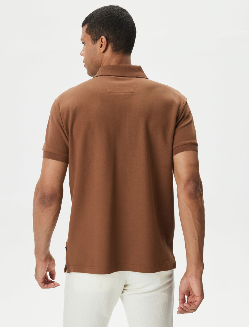 Nautica Erkek Kahverengi Classic Fit Kısa Kollu Polo Nautica Erkek Kahverengi Classic Fit Kısa Kollu Polo