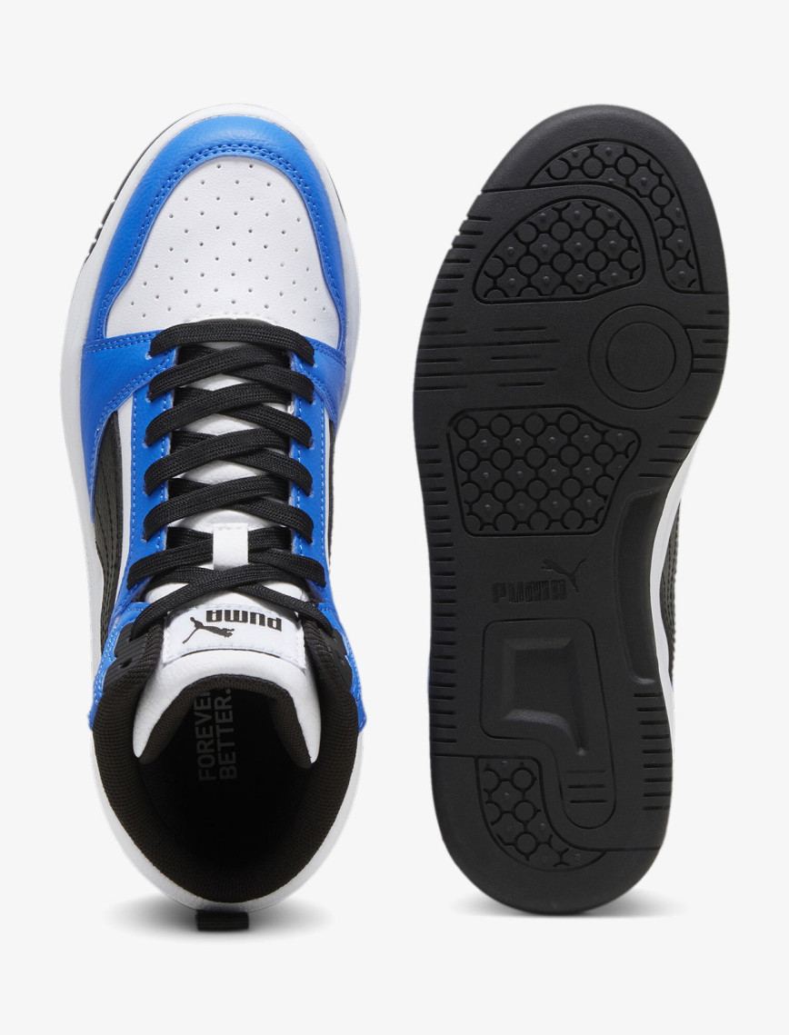 Puma Rebound V6 Mid Çocuk Beyaz Spor Ayakkabı Puma Rebound V6 Mid Çocuk Beyaz Spor Ayakkabı