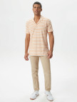 Nautica Erkek Turuncu Classic Fit Kısa Kollu Çizgili Polo Nautica Erkek Turuncu Classic Fit Kısa Kollu Çizgili Polo