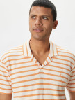 Nautica Erkek Turuncu Classic Fit Kısa Kollu Çizgili Polo Nautica Erkek Turuncu Classic Fit Kısa Kollu Çizgili Polo