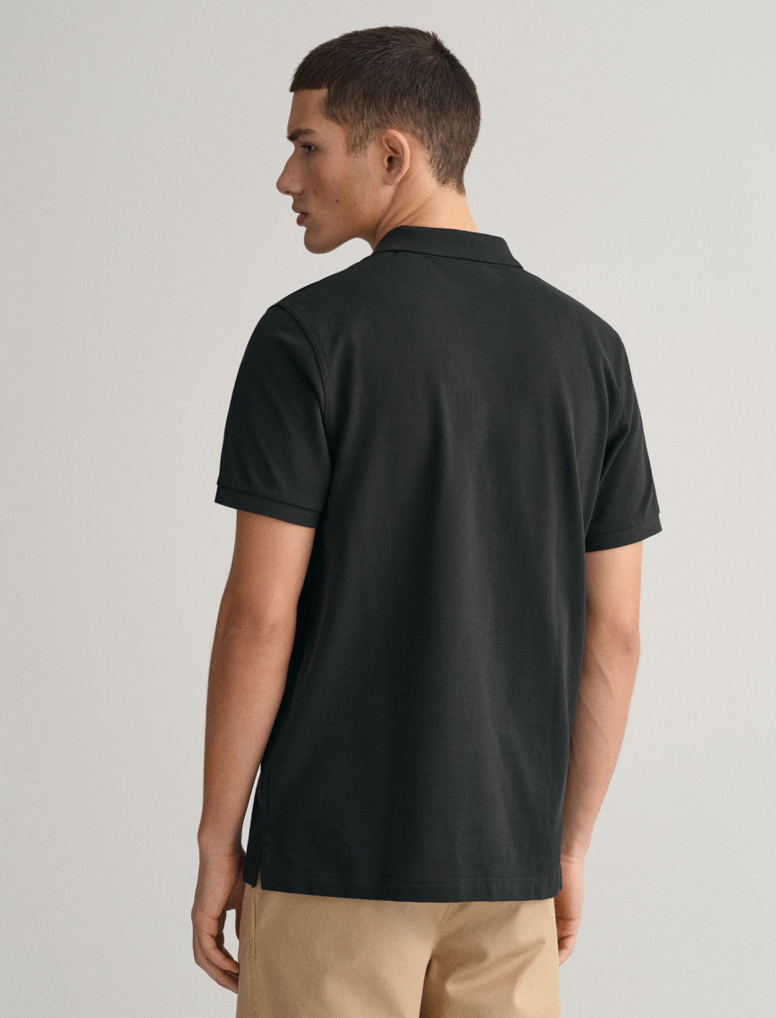 GANT Erkek Siyah Regular Fit Logolu Polo GANT Erkek Siyah Regular Fit Logolu Polo