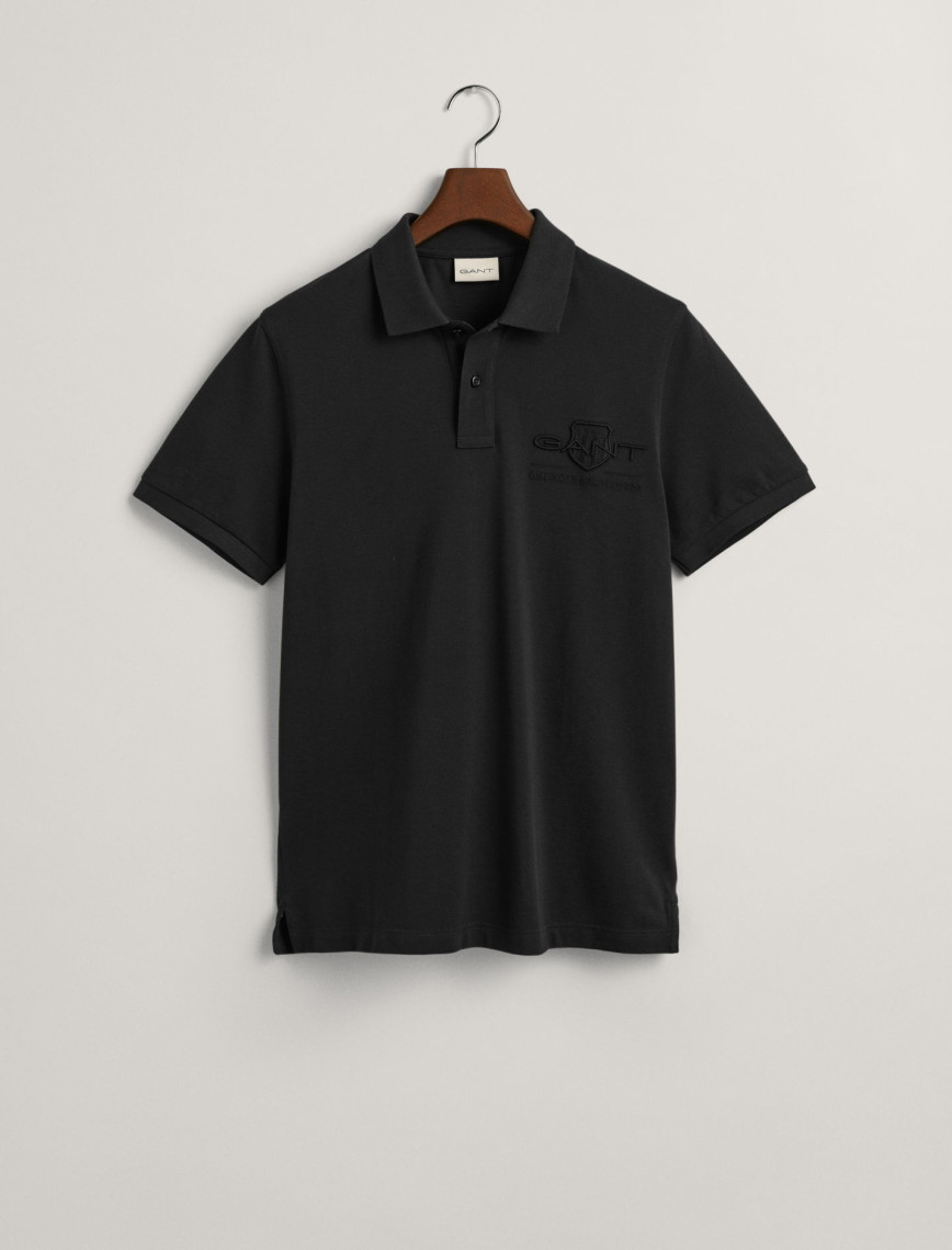 GANT Erkek Siyah Regular Fit Logolu Polo GANT Erkek Siyah Regular Fit Logolu Polo