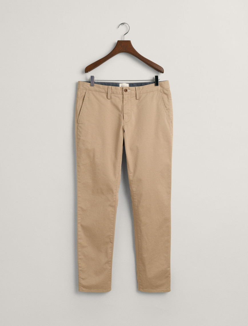 GANT Erkek Bej Slim Fit Chino Pantolon GANT Erkek Bej Slim Fit Chino Pantolon