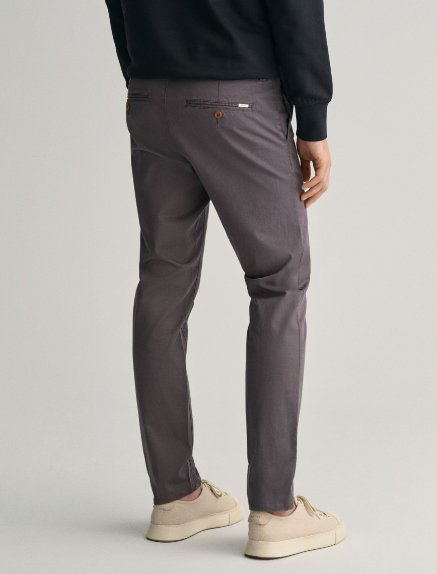 GANT Erkek Gri Slim Fit Chino Pantolon GANT Erkek Gri Slim Fit Chino Pantolon