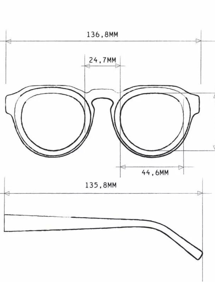 Okkia Zeno Round Unisex Siyah Havana Güneş Gözlüğü Siyah Gradyan