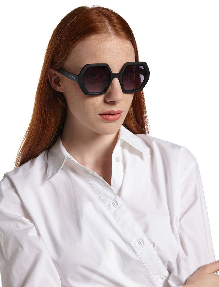 Okkia Emma Big Hexagonal Unisex Güneş Gözlüğü
Siyah